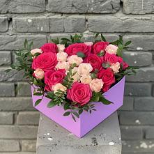 Цветочная композиция из Розы в коробке в Большая Вруда