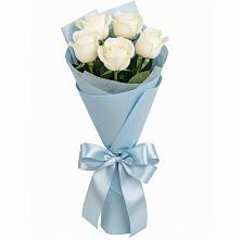 Букет 5 Белых роз Проуд #REPLACE_PRED# Большая Вруда