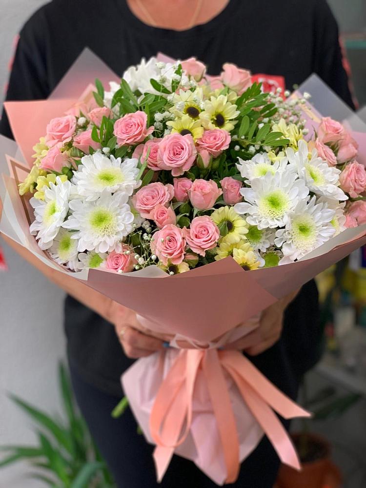 Букет цветов из: Розы и Хризантемы в Большая Вруда