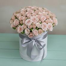 Цветочная композиция из Розы в шляпной коробке в Большая Вруда