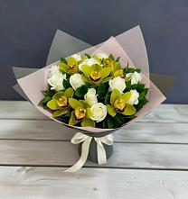 Букет цветов из:  Орхидеи и Розы в Большая Вруда