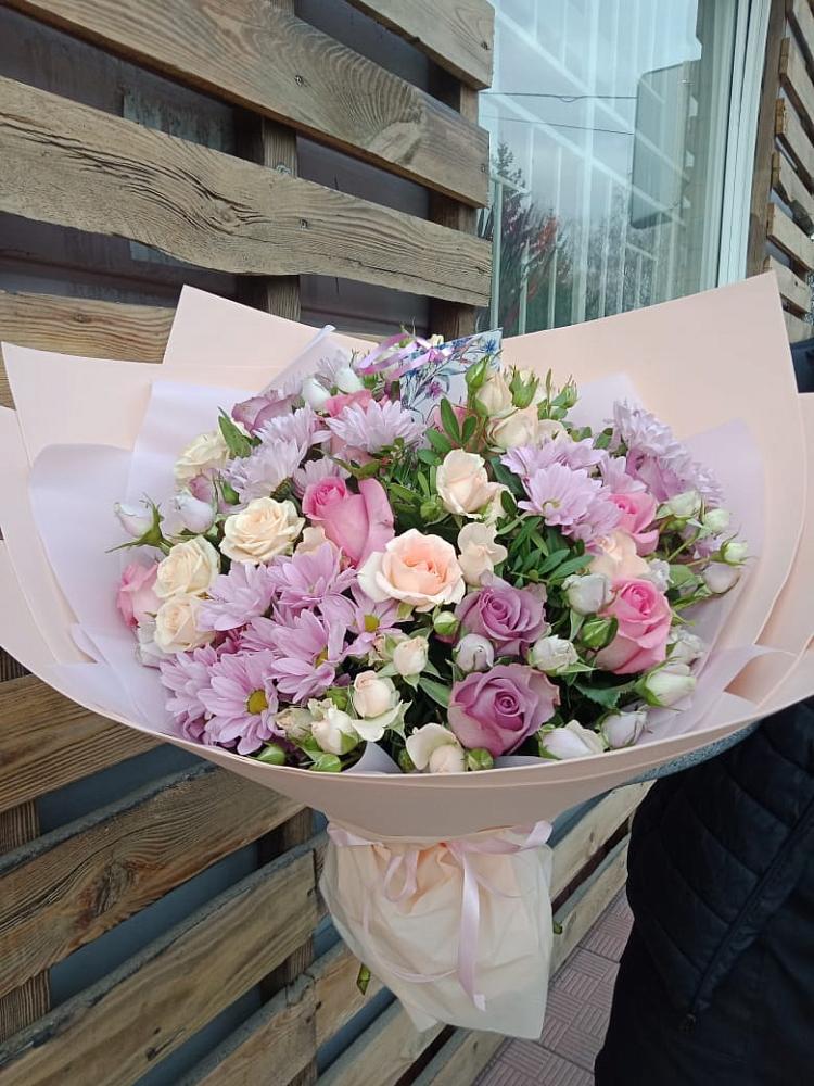 Букет цветов из: Розы и Хризантемы в Большая Вруда