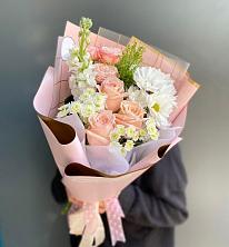 Букет цветов из:  Хризантемы и Розы в Большая Вруда