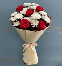 Букет цветов из:  Розы и Хризантемы в Большая Вруда