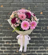Букет цветов из:  Герберы и Хризантемы в Большая Вруда