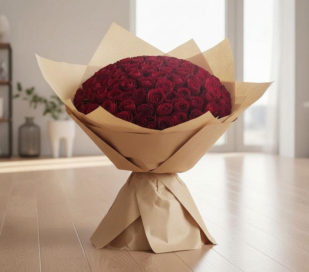 Букет 101 Красная роза в Большая Вруда