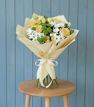 Букет цветов из:  Хризантемы и Розы в Большая Вруда