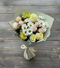 Букет цветов из:  Альстромерии, Розы и Хризантемы #REPLACE_PRED# Большая Вруда