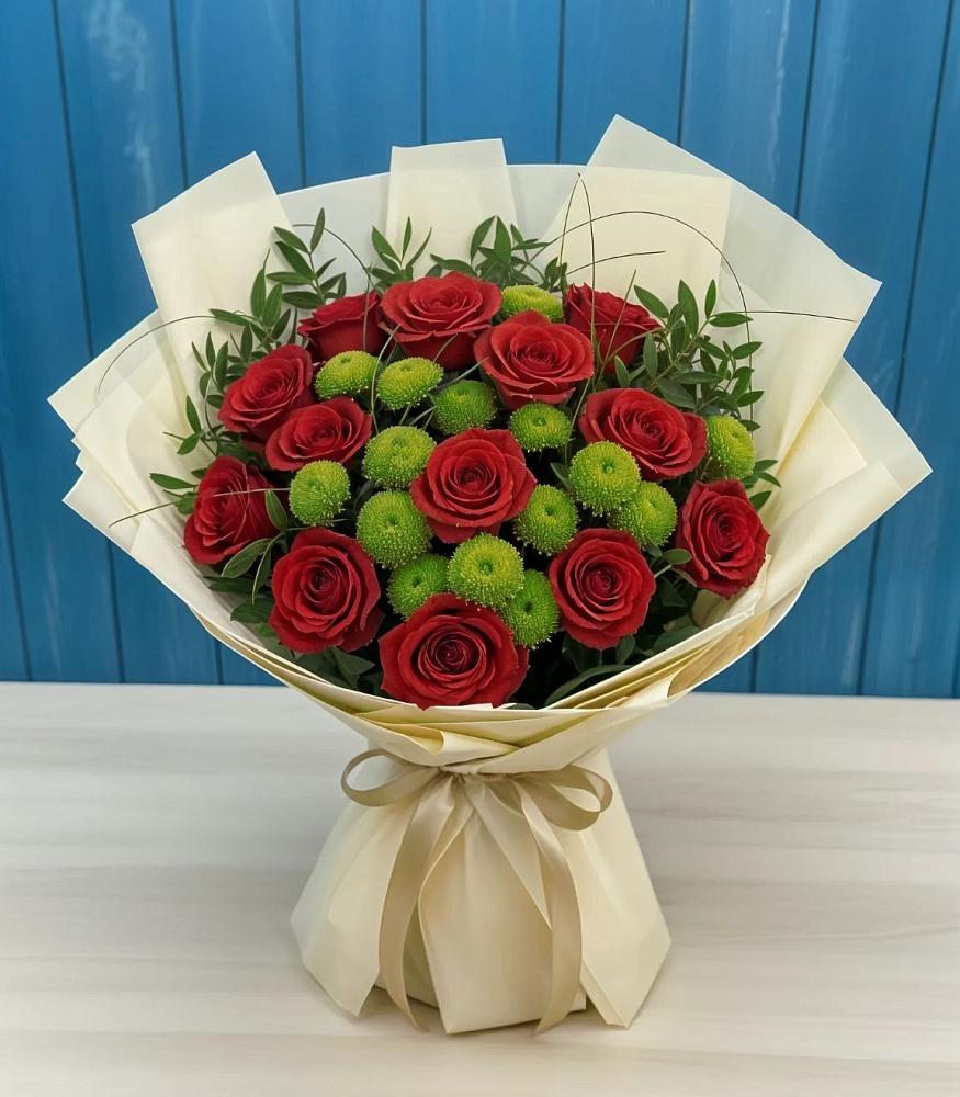 Букет цветов из: Розы и Хризантемы в Большая Вруда