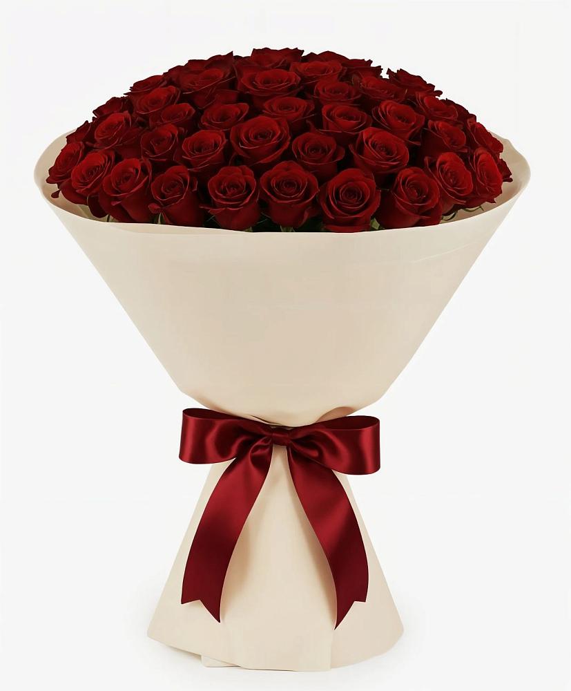 Букет 101 Бордовая роза Блэк Бакарра в Большая Вруда