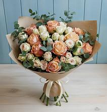 Букет цветов из:  Альстромерии и Розы в Большая Вруда
